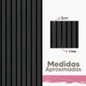 Papel de Parede Ripado Amadeirado Cor Preto Fosco Quarto 10m - 4