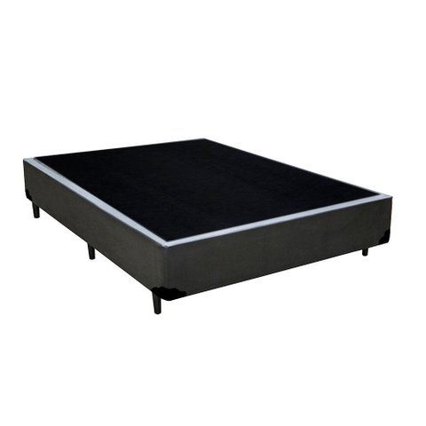 Cama Box Casal Sintético Extremo Reforçado Xerife Móveis Cinza 40x138x188