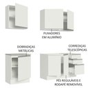 Ver imagem 4 de Cozinha Completa Madesa Glamy 180005 com Armário e Balcão (Sem Tampo e Pia) Branco Cor:Branco