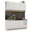 Ver imagem 2 de Cozinha Completa Madesa Glamy 180005 com Armário e Balcão (Sem Tampo e Pia) Branco Cor:Branco