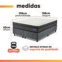 Ver imagem 4 de Cama Box Colchão Queen Ortopédico D33 Euro Pillow Ultra 158x198x63cm