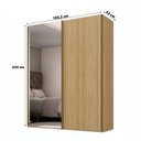 Ver imagem 4 de Guarda Roupa Veneto em Mdf 183x230cm 2 Portas com Espelho Olmo 1001
