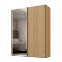 Ver imagem 2 de Guarda Roupa Veneto em Mdf 183x230cm 2 Portas com Espelho Olmo 1001