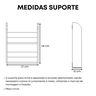 Mesa Infantil 80cm com Suporte para Livros e 1 Cadeira em Mdf e Madeira Natural:branco Tx - 4