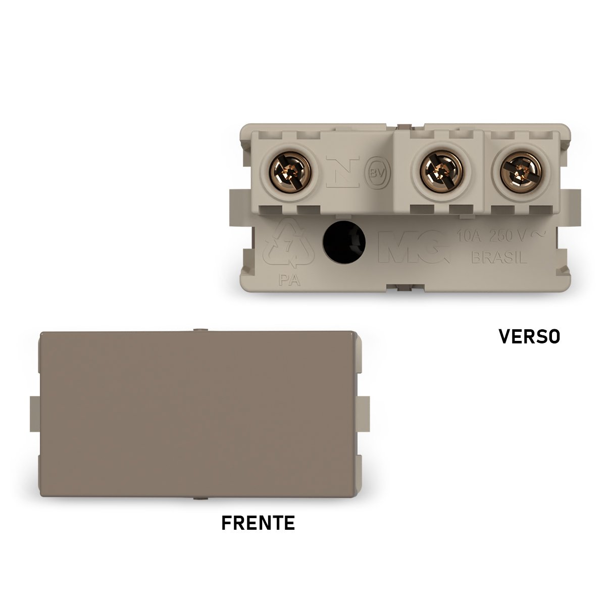 Kit 5 Módulo Interruptor Paralelo Argila Infiniti Margirius Cor:argila - 5