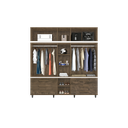Ver imagem 2 de Guarda Roupa com Maleiro 11 Portas 6 Gavetas Completo Quarto Canela
