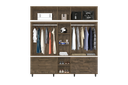 Ver imagem 2 de Guarda Roupa com Maleiro 11 Portas 6 Gavetas Completo Quarto Canela