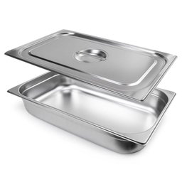 Cuba Inox 1/1 100 Mm com Tampa 1/1 sem Recorte Gourmet Mix + Brinde - 1
