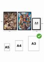 Ver imagem 6 de 2 Quadros A3 One Piece Wanted c/ Vidro e Moldura Preta:A3