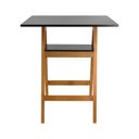 Ver imagem 3 de Mesa Bistrô Miami Madeira Maciça e Tampo Quadrado - Amêndoa - Tampo 80x80 Laqueado Preto