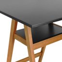 Ver imagem 5 de Mesa Bistrô Miami Madeira Maciça e Tampo Quadrado - Amêndoa - Tampo 80x80 Laqueado Preto