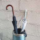 Ver imagem 4 de Guarda Chuva Clássico Grande Preto Fazzoletti Automático 104cm Longo Cabo de Madeira
