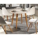 Ver imagem 2 de Mesa De Jantar Murano 90x90 Off White/Legno – Mérito Movelaria
