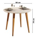 Ver imagem 3 de Mesa De Jantar Murano 90x90 Off White/Legno – Mérito Movelaria