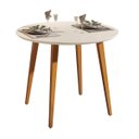 Ver imagem 1 de Mesa De Jantar Murano 90x90 Off White/Legno – Mérito Movelaria