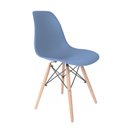 Ver imagem 1 de Cadeira Eames Azul Aço Polipropileno Ideal para Cozinha, Home Office e Sala de Estudo