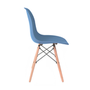 Ver imagem 3 de Cadeira Eames Azul Aço Polipropileno Ideal para Cozinha, Home Office e Sala de Estudo