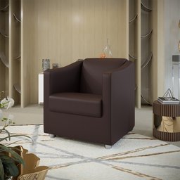 Poltrona Decorativa Mariana Corino Marrom Dal Poz Estofados - 1