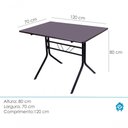 Ver imagem 4 de Kit 3 Mesas Moema 120x70 Preta Base Preta