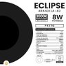 Arandela Eclipse Redonda Mainz Foskal 8w Led 3000k Luz Indireta Ip65 Externa Bivolt - 2