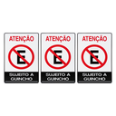 Ver imagem 1 de Combo 3 Placas De Sinalização Atenção Proibido Estacionar Sujeito A Guincho 20x30 Acesso - P-4/2 F9e