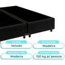 Ver imagem 5 de Cama Box Casal Blindado Nature Preto 138x188