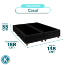 Ver imagem 3 de Cama Box Casal Blindado Nature Preto 138x188