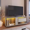 Estante Baixa Rack Tv até 55" 135x45x47cm Gaveta Iluminação Led Rgb Ra0136 Arenas - 6