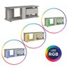 Estante Baixa Rack Tv até 55" 135x45x47cm Gaveta Iluminação Led Rgb Ra0136 Arenas - 3