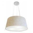 Ver imagem 2 de Lustre Pendente Cone Vivare Md-4048 Cúpula em Tecido 21/50x40cm - Bivolt Linho Bege 127/220v