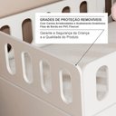 Ver imagem 7 de Bicama Solteiro MDF BP com Escadinha/Escorrega 03 Grades e Cabeceira Megamobilia