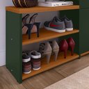 Ver imagem 4 de Sapateira Hall Entrada 2 Gaveta Basculante Puxador Concha Banco Prateleira Porta Sapatos Sala Quarto