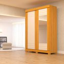 Ver imagem 2 de Guarda Roupa Solteiro Ayla 2 Portas 2 Gavetas com Espelho 100 Mdf Acp Móveis
