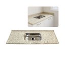 Ver imagem 1 de Pia de Cozinha Granito Marfim Arabesco 100cm Cuba Inox Rasa: Marfim Arabesco