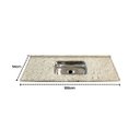 Ver imagem 3 de Pia de Cozinha Granito Marfim Arabesco 100cm Cuba Inox Rasa: Marfim Arabesco