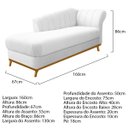 Ver imagem 4 de Kit Diva Recamier Vanessa 160cm Lado Esquerdo e 02 Poltronas Laura Suede - Doce Sonho Móveis RECAMIE