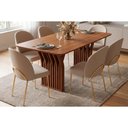 Ver imagem 1 de Mesa Sala Jantar Yara + 6 Cadeiras Lizy Freijo DJ Móveis