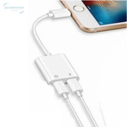 Cabo adaptador pra Fone Duplo Carregador Dupro Fone Musica - 2
