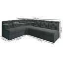 Ver imagem 2 de Sofá de Canto 6 Lugares Cinza Espuma D33 Aconchegante