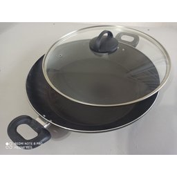 Wok Gourmet 30cm Vermelha - 5 Camadas Antiaderente Tampa De Vidro - Ficone Reis - 2
