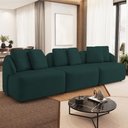 Ver imagem 1 de Sofá 4 Lugares para Sala de Estar Living 288cm Arlo F04 Veludo Verde - Lyam Decor