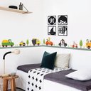 Ver imagem 2 de Kit 4 Quadros Decorativos Harry Potter Mdf 20x20 Preto