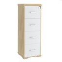 Ver imagem 4 de Armario Arquivo Artany 4 Gavetas Carvelho/Branco