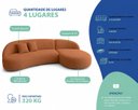 Ver imagem 4 de Sofá Luxuoso Sala de Estar Modular 290cm Aiko