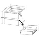 Ver imagem 4 de Mesa para Escritório em L Diretor em Tamburato com com Chave 2 Gavetas Nogal e Preto Artany