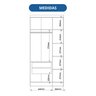 Módulo Guarda-roupa 3 Portas Infinity - 8