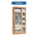 Ver imagem 6 de Guarda-Roupa Modulado 3 Portas e 2 Gavetas Infinity Marrom/Cedro/Duna Line