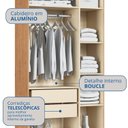 Ver imagem 7 de Guarda-Roupa Modulado 3 Portas e 2 Gavetas Infinity Marrom/Cedro/Duna Line