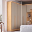 Ver imagem 3 de Guarda-Roupa Modulado 3 Portas e 2 Gavetas Infinity Marrom/Cedro/Duna Line