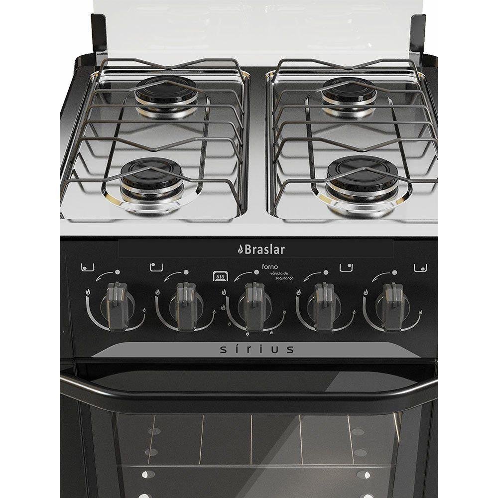 Fogão 4 Bocas Mesa de Inox Sírius Acendimento Manual Bivolt - 2